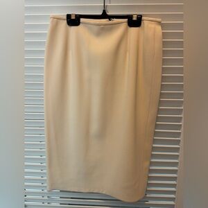 Escada Cream Wool Skirt